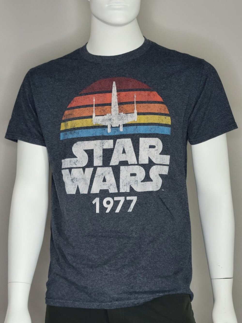 Star Wars 1977 Vintage Logo Rainbow X-Wing T-Shirt Men's